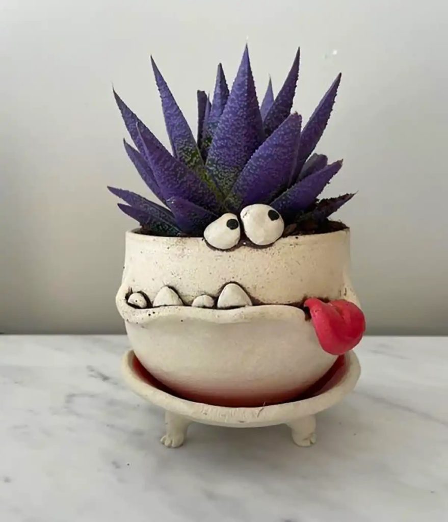 دکوراسیون داخلی گلدان سفالی فانتزی