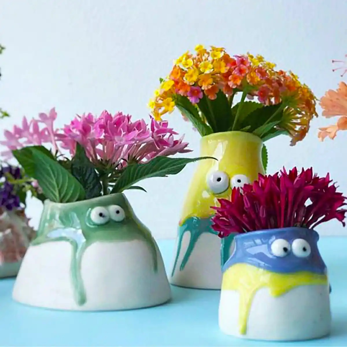 دکوراسیون داخلی گلدان سفالی فانتزی