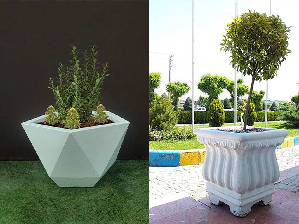 گلدان بتنی مناسب فضای باز