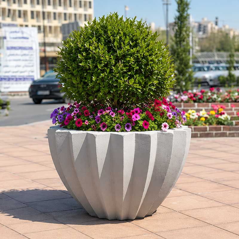 گلدان بتنی خورشیدی متوسط کد 122