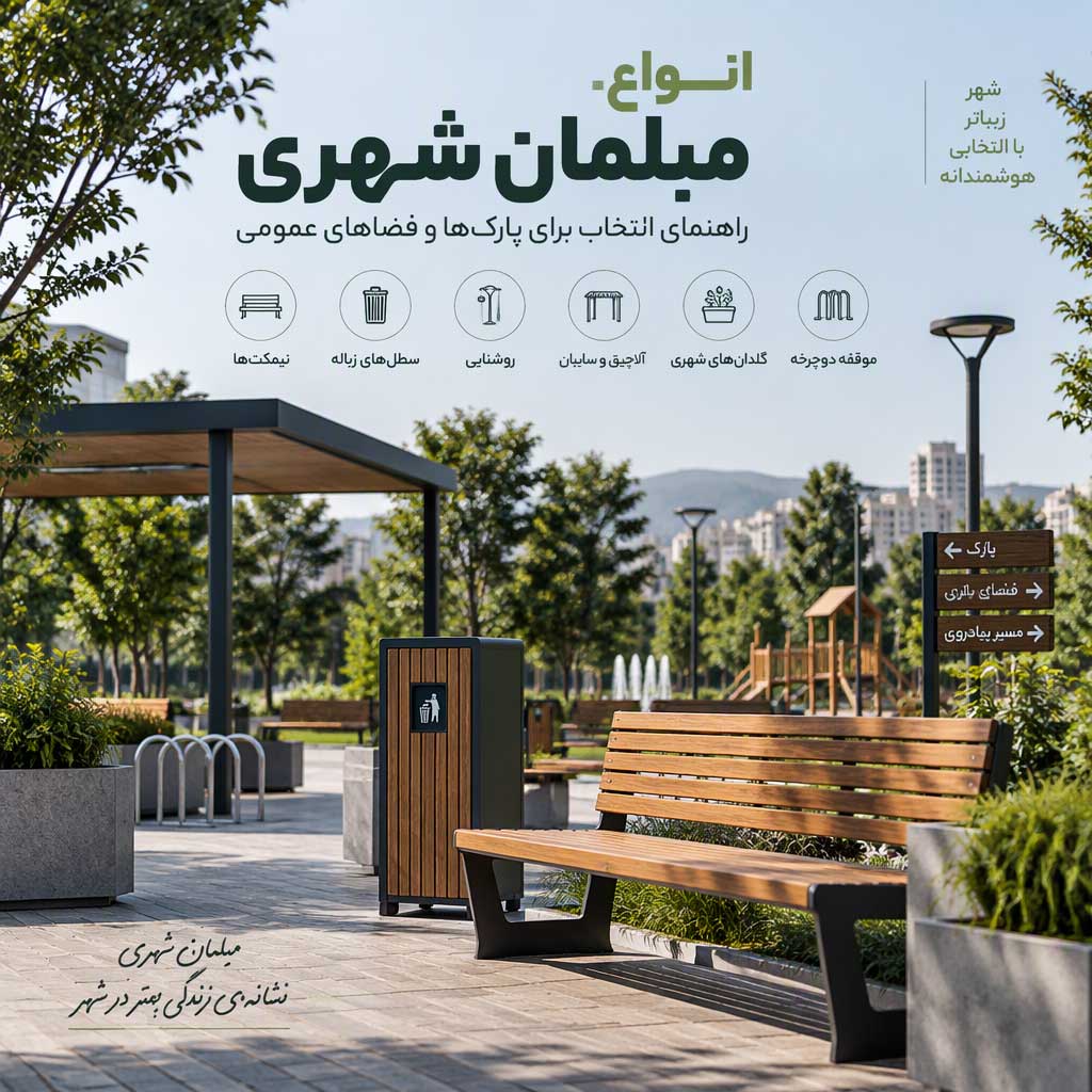 انواع مبلمان شهری